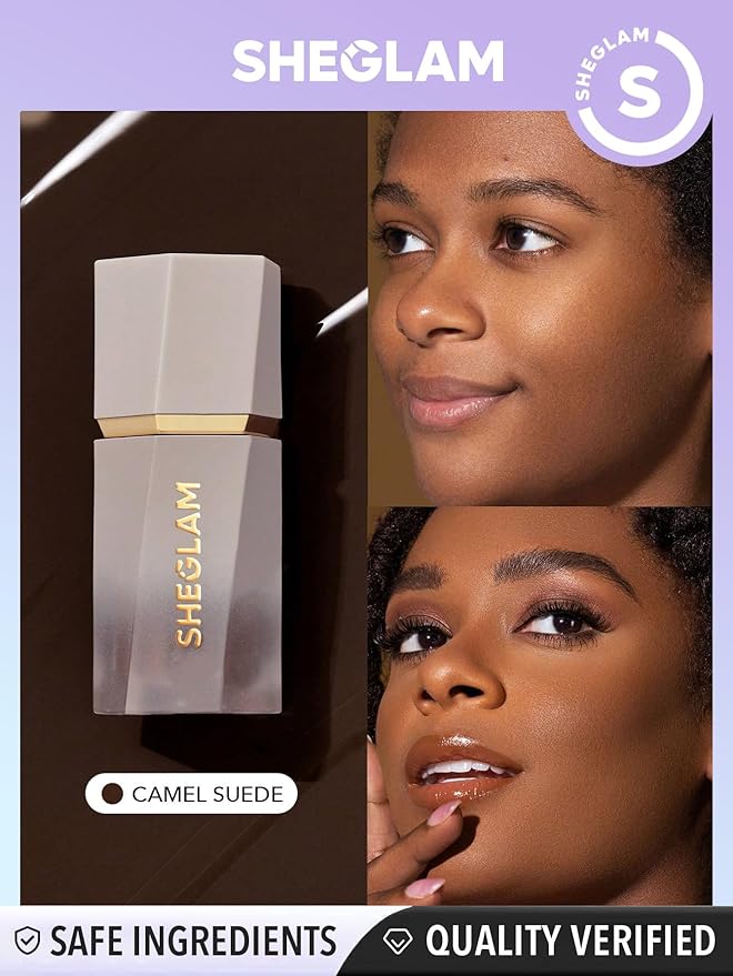 SHEGLAM Sun Sculpt Cool Toned Liquid Contour Stick Long Lasting Cream Bronzer Makeup - Camel Suede-BrightBean Baby