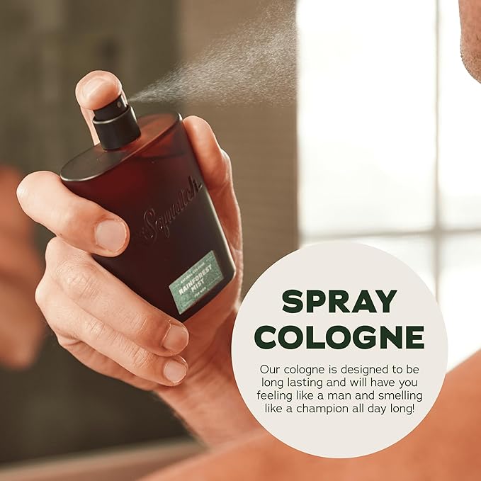 Dr. Squatch Natural Cologne for Men - Scent-Lock Technology and Sustainably-Sourced Ingredients - Rainforest Mist Cologne (1.7 fl oz)-BrightBean Baby