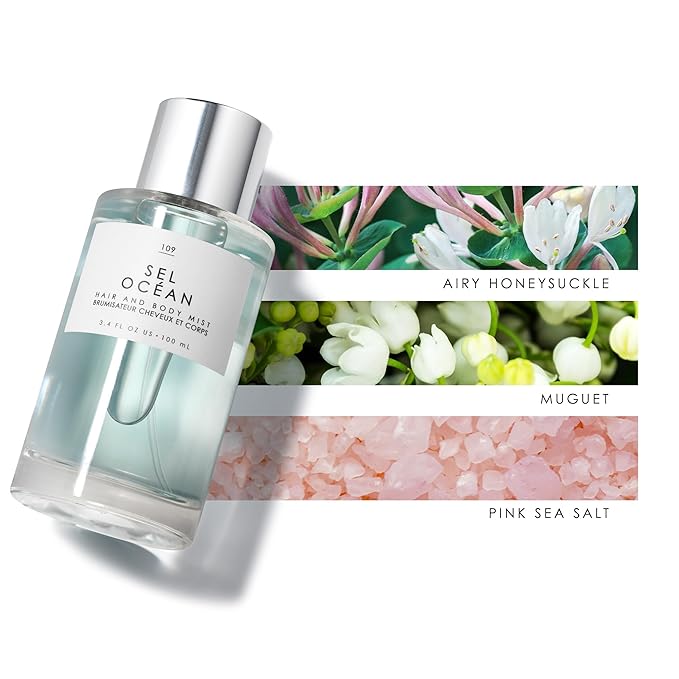 Le Monde Gourmand Sel Océan Hair & Body Mist - 3.4oz (100ml) - Honeysuckle, Muguet and Pink Sea Salt Fragrance Notes-BrightBean Baby
