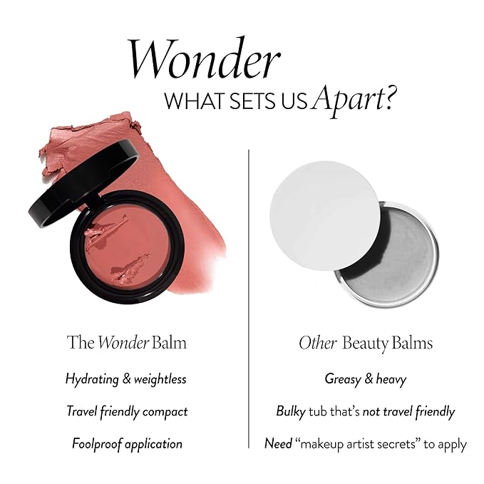 LAURA GELLER NEW YORK The Wonder Balm Complexion Enhancer - Hydrating Weightless Subtle Hint of Color + Glow for Mature Skin - Vegan Squalane - Apply to Cheeks & Lips (03 Rosy Refresh)-BrightBean Baby