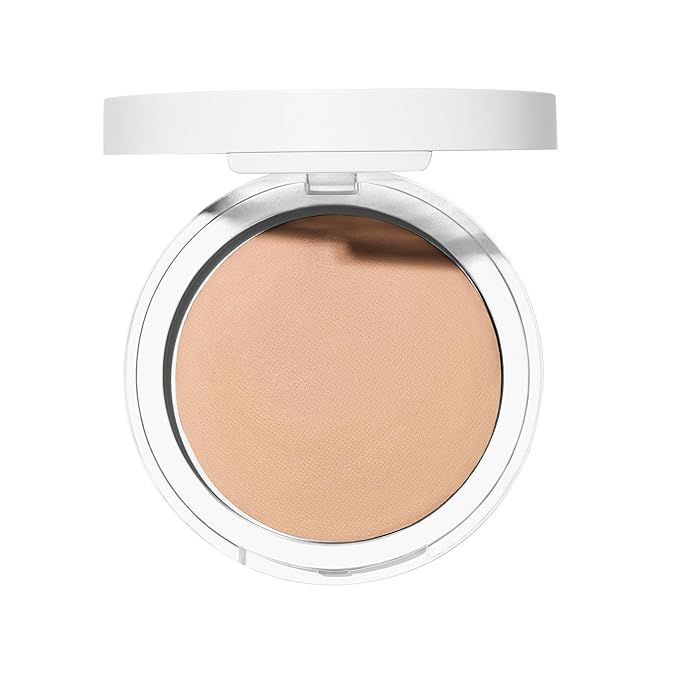 Well People Bio Powder Foundation, Lightweight & Hydrating Foundation For Perfecting & Smoothing Skin, Semi-Matte Finish, Vegan & Cruelty-free, 4N-BrightBean Baby