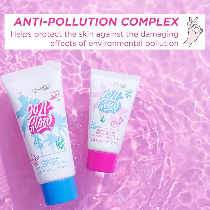 Petite ’N Pretty Sporty Set for Kids, Teens and Tweens - Skin Care Kit of Cleanser,Moisturizer, 50 pcs of Oil Blotting Sheets, and Natural Deodorant - Travel Essentials for Fresh & Glowing Skin-BrightBean Baby