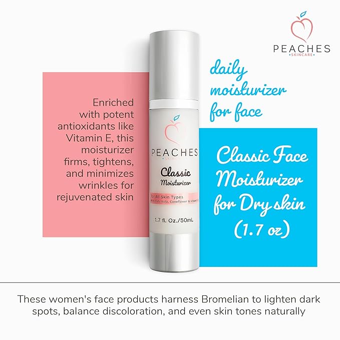 Hydrating Vegan Moisturizer with Vitamin E, Gotu Kola, and Pineapple – Age-Defying Face Cream for All Skin Types – Classic Moisturizer (1.7 oz)-BrightBean Baby