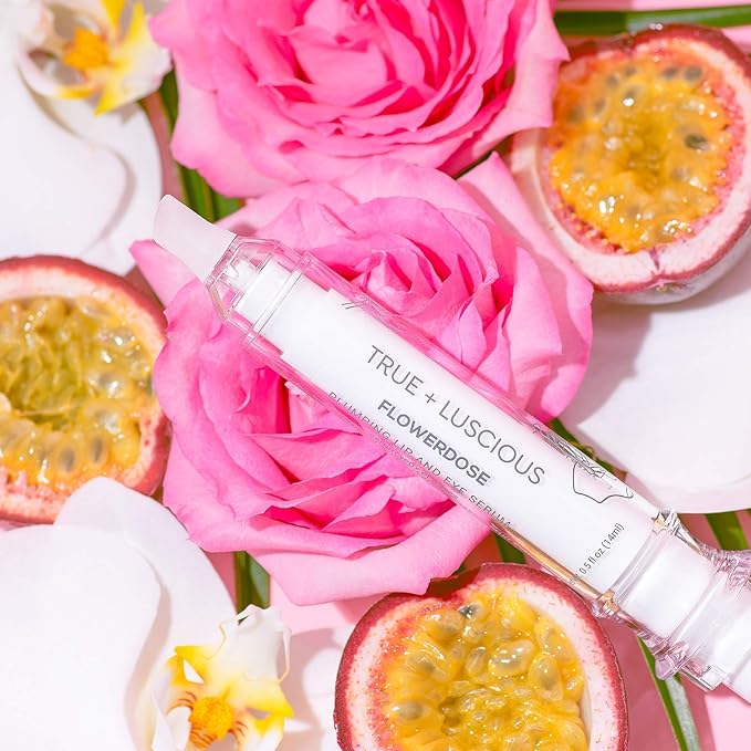 True + Luscious Flowerdose Lip & Eye Serum – 2-in-1 Lip Plumping & Eye Serum for Dry Lips and Dark Circles – Intensely Hydrating, Anti-Aging Formula – 0.5 oz-BrightBean Baby