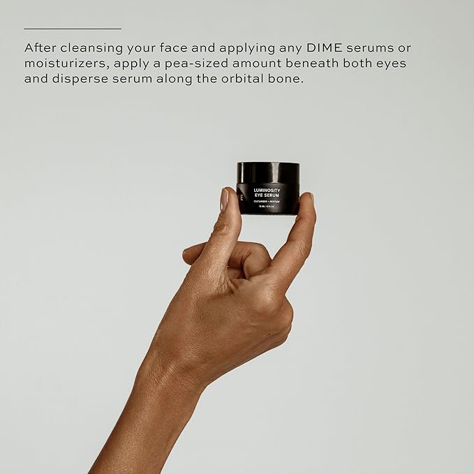 DIME Beauty Luminosity Eye Serum, Eye Cream for Dark Circles and Puffiness, Caffeine Eye Cream, Puffy Eyes Treatment, 0.5 oz / 15 mL-BrightBean Baby