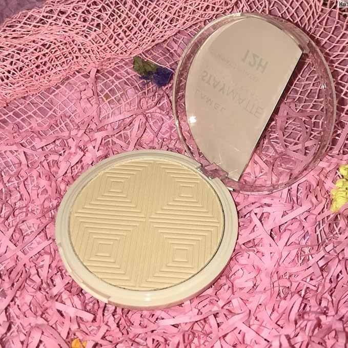 Lamel Stay Matte Compact Powder - Light Natural Coverage - Universal Neutral Undertone - Cruelty Free - Cool Ivory N.402-BrightBean Baby