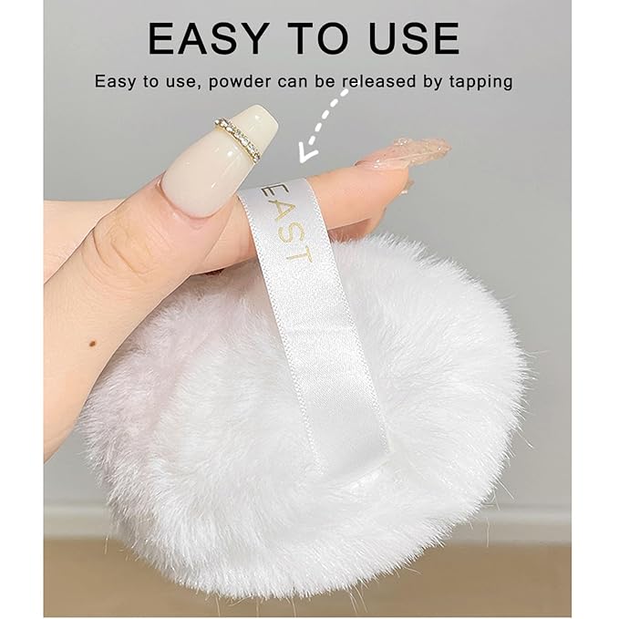 Highlight Glitter Powder Ball,White Shimmer Highlighter Makeup Powder Puff,Comfortable and Cute Plush Long-Lasting Body Shine for Various Occasions-BrightBean Baby