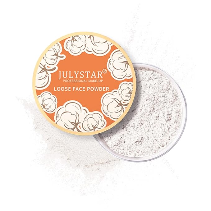 Setting Powder Loose Face Powder Matte Soft Smooth Oil Control Long Lasting Loose Setting Powder Makeup For Natural Flawless #01 Translucent-BrightBean Baby