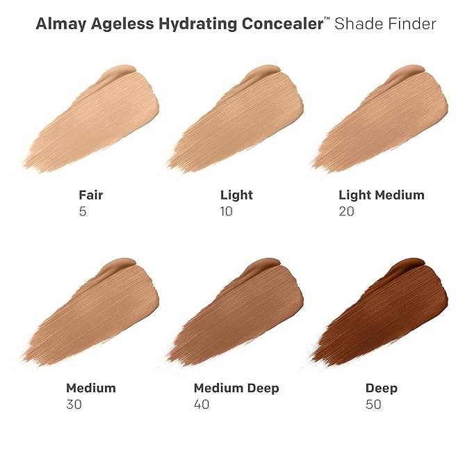 Almay Anti-Aging Concealer, Face Makeup with Hyaluronic Acid, Niacinamide, Vitamin C & E, Hypoallergenic-Fragrance Free, 030 Medium, 0.37 Fl Oz-BrightBean Baby