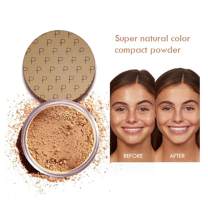 MAEPEOR Matte Setting Loose Powder 8 Colors Smooth and Lightweight Face Powder for Brightening and Setting Makeup with Face Puff (06 Mountain)-BrightBean Baby