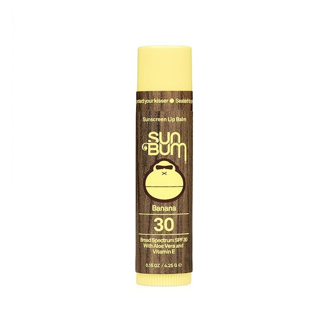 Sun Bum SPF 30 Sunscreen Lip Balm | Vegan and Cruelty Free Broad Spectrum UVA/UVB Lip Care with Aloe and Vitamin E for Moisturized Lips | Banana Flavor | 0.15 oz-BrightBean Baby