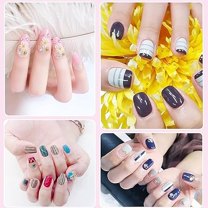 Nail Art Tools 22-piece Set, Resin Nail Art Palette, 2-way Acrylic Silicone Engraving Pen Dotting Pen Tools Nail Art Kit for Nail Art DIY Home Salon Makeup Display Board, pink-BrightBean Baby