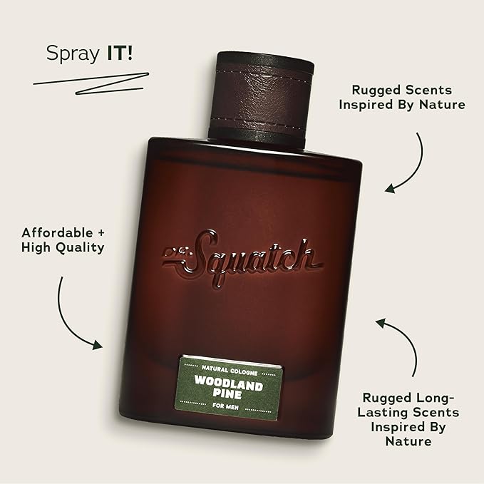 Dr. Squatch Natural Cologne for Men - Scent-Lock Technology and Sustainably-Sourced Ingredients - Woodland Pine Cologne (1.7 fl oz)-BrightBean Baby