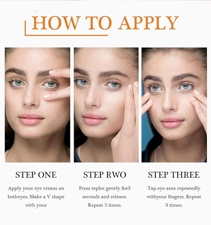 New JoyPretty Vitamin C Brightening Eye Serum,Eye cream,Anti Aging Serum with Vitamin C, Niacinamide and Hyaluronic Acid,Remove for Dark Circles Puffiness Under Eye Bags Fine Line Crow's Feet (3)-BrightBean Baby