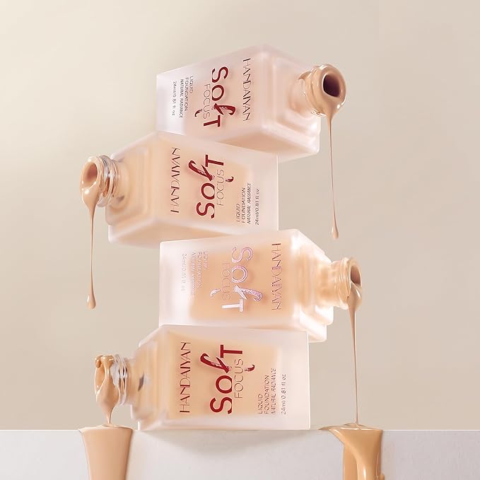 Full Cover Soft Focus Liquid Concealer, 24H Longwearing Waterproof Smooth Matte Flawless Finish Concealer Foundation Corrector for Eye Dark Circles Spots Face Concealer Matte Makeup Base,06-BrightBean Baby