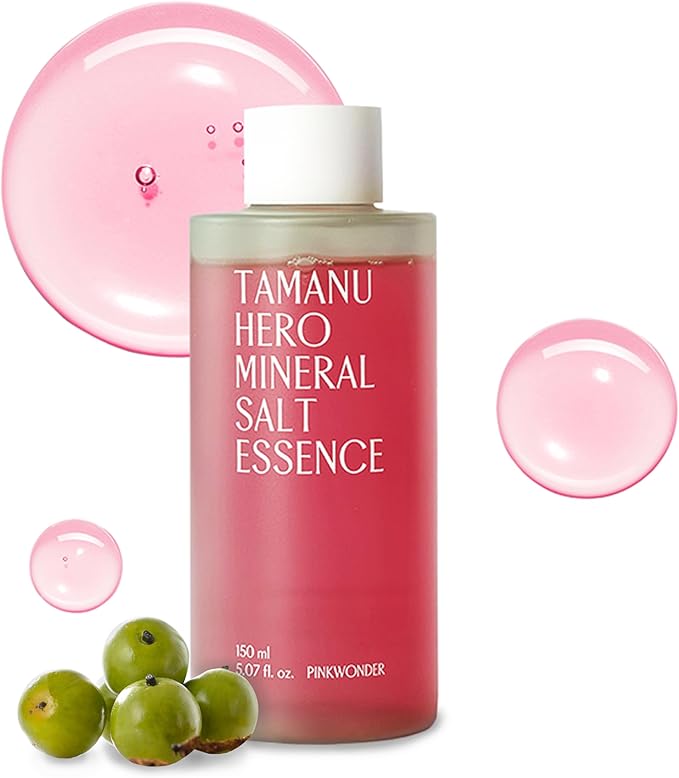 PINKWONDER Tamanu Hero Mineral Salt Essence Toner | All-in-One Blemish Solution | Instant Cooling & Redness Relief | Tamanu Oil & 70+ Minerals for Skin Balance (150ml / 5.07 fl. oz.)-BrightBean Baby