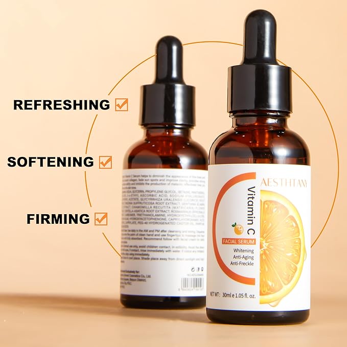 Hydrating Hyaluronic Acid Serum for Face with Vitamin C, Vitamin E | 30ml / 1.06 fl.oz | Daily Moisturizing Face Serum-BrightBean Baby