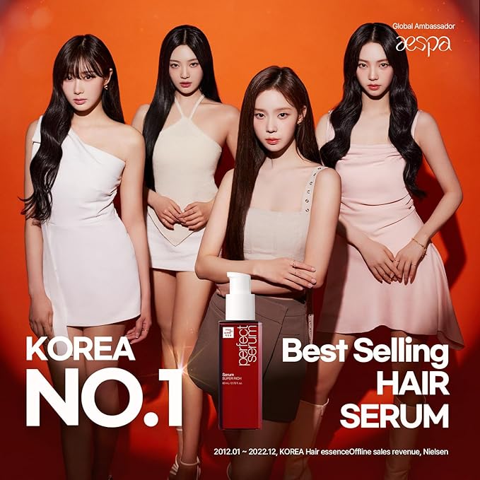 Mise En Scene Perfect Super Rich Serum with Argan Oils - Hair Essence for High Nutrition Intensive Care, Korean Hair Oil, 2.70 fl. Oz-BrightBean Baby