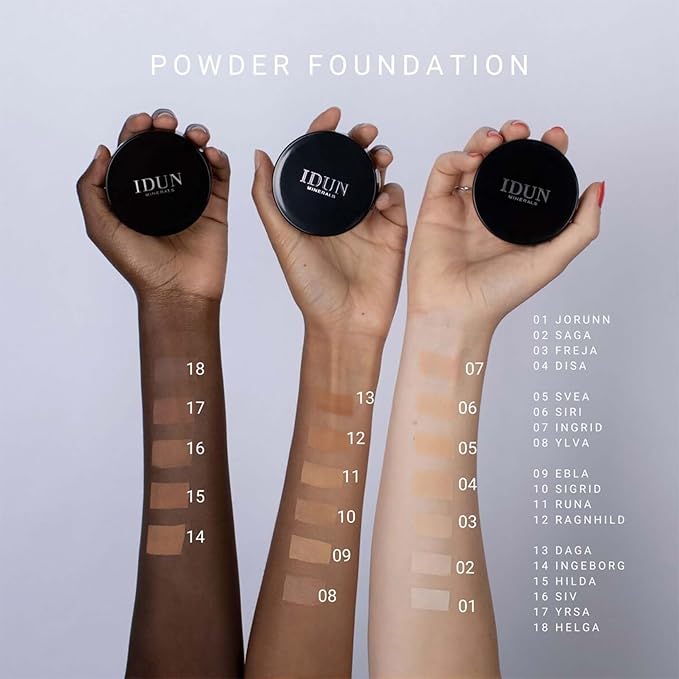 Mineral Powder Foundation - Longwear, Lightweight, Smooth Powder Formula - Blurring, Skin-Perfecting Finish - Vegan and Cruelty Free Formula - 020 Runa - 0.25 oz-BrightBean Baby