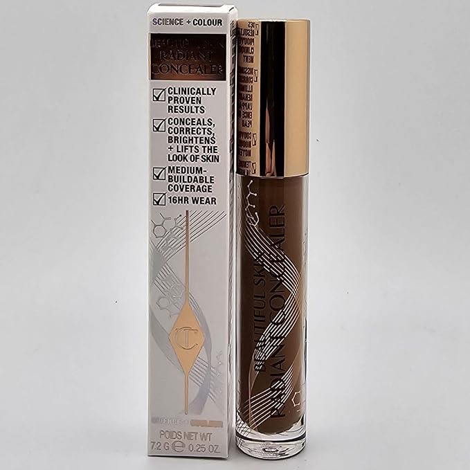 Charlotte Tilbury Beautiful Skin Radiant Concealer 17 Deep 0.25 oz-BrightBean Baby
