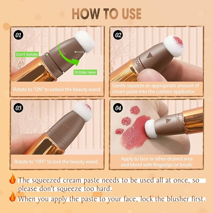 Liquid Contour Beauty Wand, Cream Liquid Contour Stick Matte Bronzer Stick with Cushion Applicator, Lightweight Blendable, Long Lasting Silky Liquid Face Shaping & Contouring Stick | 1# Contour Grey brown-BrightBean Baby