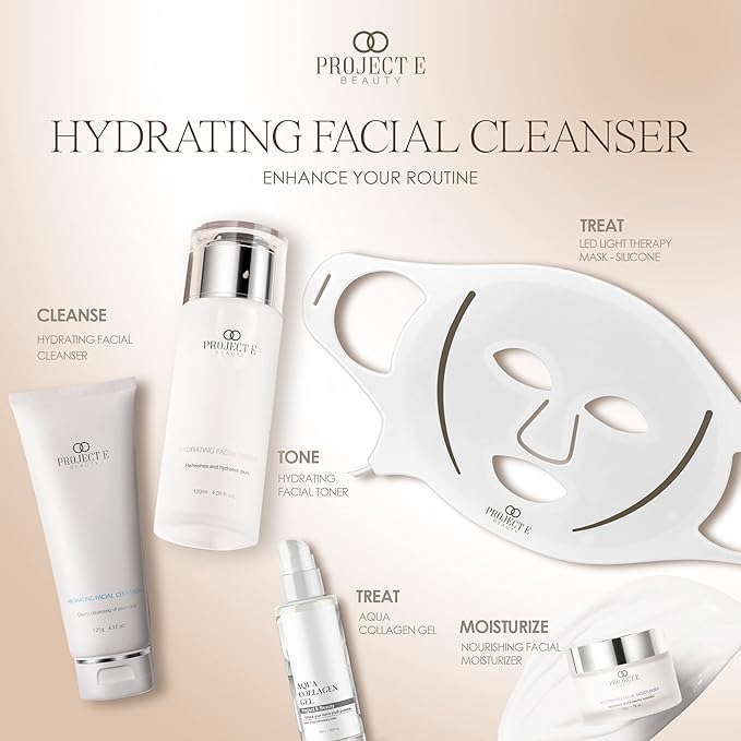 Project E Beauty Hydrating Facial Cleanser Gentle Cleansing | Removes Dirt, Oil & Makeup | Moisturizes & Hydrates | Brightens Complexion | Non-Foaming Formula | For All Skin Types | 125g-BrightBean Baby