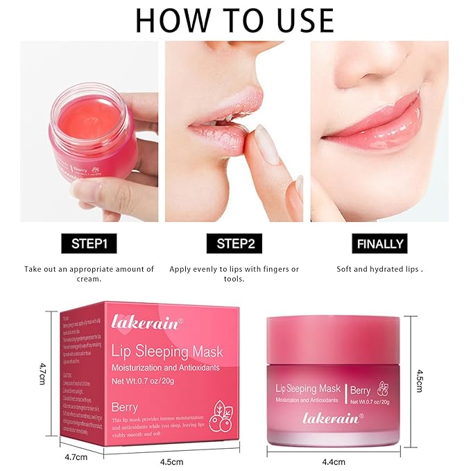 Lip Mask Overnight, Lip Sleeping Mask, lip Mask With Vitamin C, Antioxidants, Improves Dryness, Hydrating &Prevention Dry and Crack Lip Scrubs Exfoliator (peach&grapefruit)-BrightBean Baby