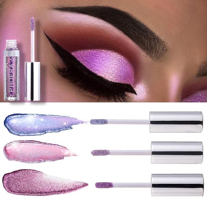 Glitter Eyeshadow,Makeup For Eyes Liquid Shimmer Sparkle Glow Light Colors Pencil Stick Shiny Long Lasting Waterproof Shining Eye Shadow Sets Metallic Pigments Metals Gloss Sparkling Pen Kit (A107)