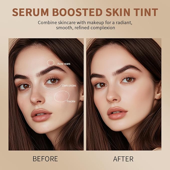 Beauty Balm Serum Boosted Skin Tint – Hydrating Tinted Moisturizer, Lightweight Solid Tinted Foundation Stick for Flawless, Sheer to Medium Coverage, Radiant & Dewy Finish, All-Day Wear (3#, 1)-BrightBean Baby