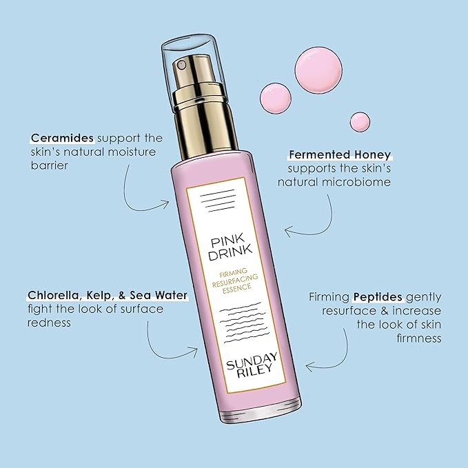 Sunday Riley Pink Drink Skin Firming Resurfacing Essence Face Mist-BrightBean Baby