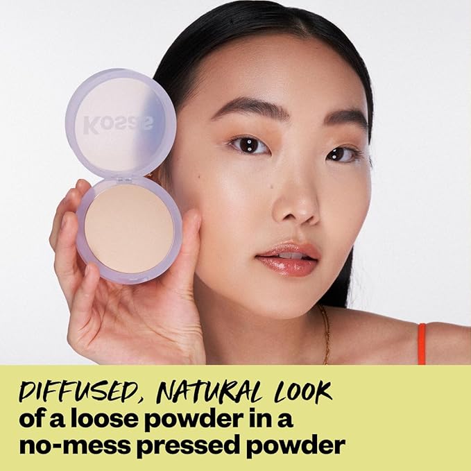 Kosas Cloud Set Face Setting Powder | Smoothing Shine Control, Soft, Sheer Setting Translucent Makeup Finish, Portable & Long-Lasting (Sheer Light Medium)-BrightBean Baby