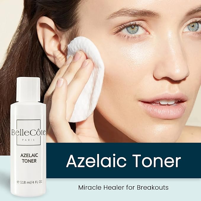 Skin Care Acne Treatment Toner - 10% Azelaic Acid, 2% Salicylic Acid, Tea Tree Oil Clean and Clear Acne Serum, Rosacea Treatment for Face, Reduces Blackhead | 4oz-BrightBean Baby