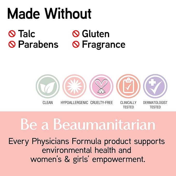 Physicians Formula Mineral Wear Talc-Free Mineral Face Powder, Smooth Satin Buildable & Blendable Coverage, Bare-Feeling Gentle Formula, Cruelty & Vegan - Creamy Natural-BrightBean Baby