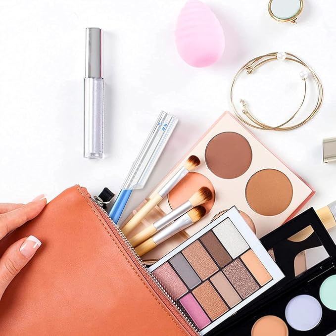 10 Pieces Eyebrow Razor for Women Facial Shaver Razor Brow Shaper Eyebrow Trimmer Dermaplaner Shaping Tool with Cover (Pink+Blue)-BrightBean Baby