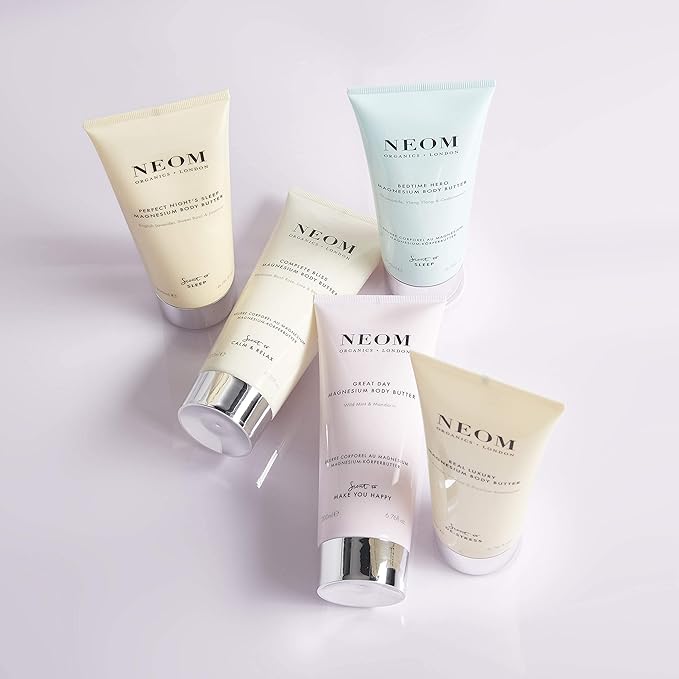 Neom- Great Day Magnesium Body Butter, 200ml | Mandarin & Wild Mint | Cream Moisturiser With Essential Oils | Nourish & Soften | Fresh & Zesty-BrightBean Baby