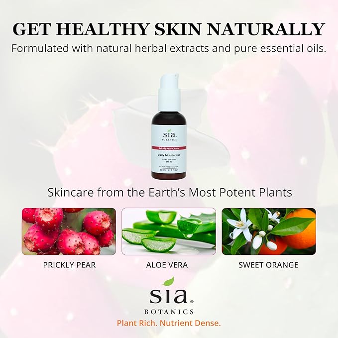 Prickly Pear Daily Facial Moisturizer - SPF 30 (59ml/2oz Pump Bottle) | Face Sunscreen w/Prickly Pear, Sweet Orange, Lavender | Natural, Clean, Botanical Skincare for Women-BrightBean Baby