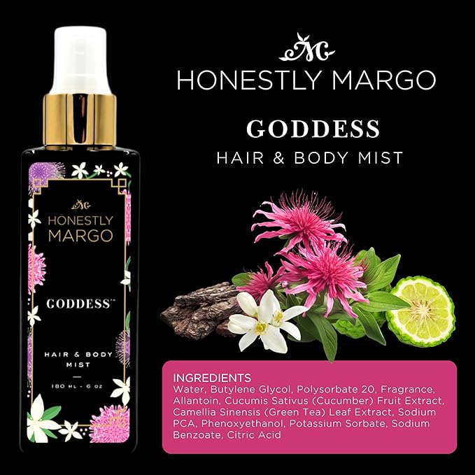Goddess Hair & Body Mist (6 Oz) – Alluring Perfume for Women for Hair and Skin with Bergamot, Jasmine, Musk, Amber and Oud Scent – Luxury Hair Perfume for Women & Body Spray-BrightBean Baby