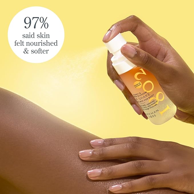 Beekman 1802 Honey & Orange Blossom Milk Shake - Body Mist - 4.7 fl. oz - With Hyaluronic Acid & Jojoba Oil - Instantly Moisturizes, Hydrates & Softens - Good for Sensitive Skin - Cruelty Free-BrightBean Baby