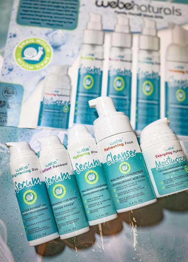 WEBE Naturals Snail Mucin Retinol 1.5% Radiant Renewal Serum | Niacinamide 5%, Vitamin C, Peptide Booster, Hyaluronic Acid & Zinc PCA | Anti-Aging Plumping Intense Moisture Lock, Glowing Smooth Skin-BrightBean Baby