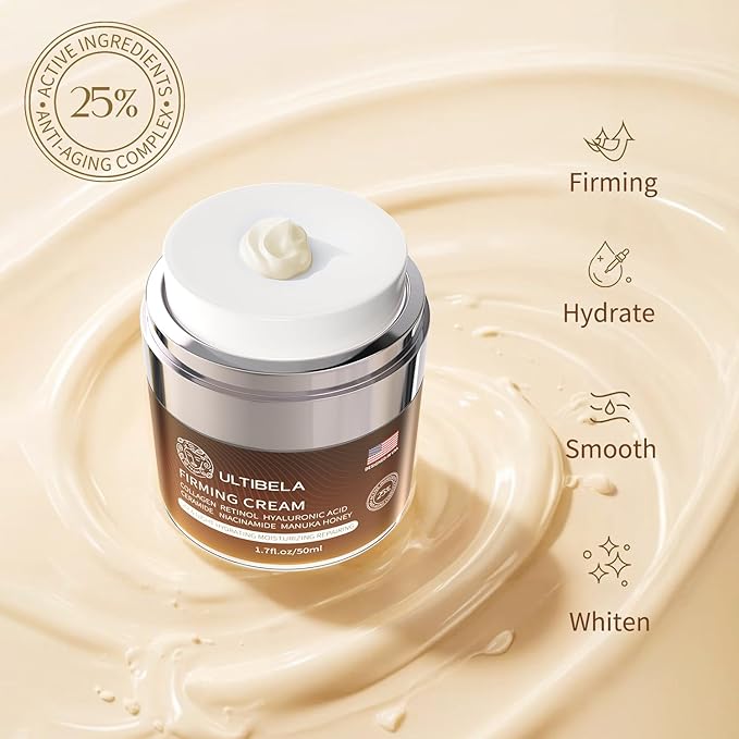 Tighten and Lift Neck Cream, Deep Hydration Neck Firming Cream with Retinol, Collagen & Honey Anti-Aging & Wrinkle Moisturizer for Face, Neck & Décolleté Women & Men 1.7 Fl Oz-BrightBean Baby