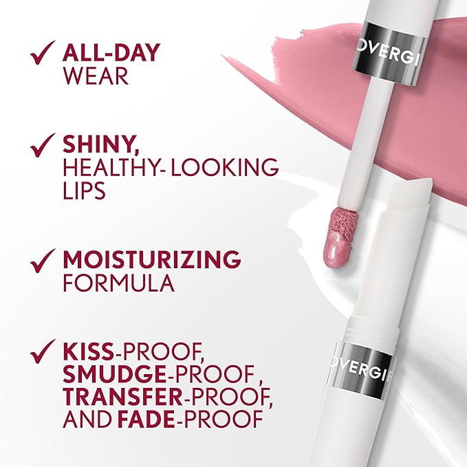 COVERGIRL Outlast All-Day, 015 Epic, Lip Color, 24-Hour Wear, Hydrating Balm, Kiss-Proof, Moisturizing, Vegan Formula, 0.07oz/0.08oz-BrightBean Baby