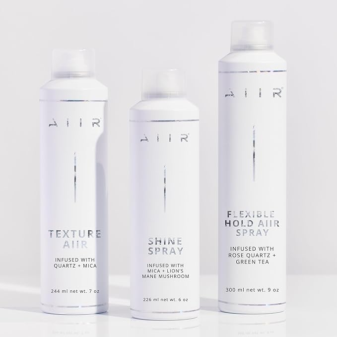 AIIR Shine Spray -Smoothing Spray for Glossy Sleek Hair, Humidity and Frizz Shield Spray, Gloss Spray, Lightweight Spray Coats and Protects Hair, Enhance Shine & Color with Reflect, 6 oz-BrightBean Baby