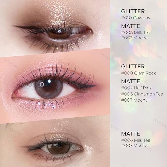KYDA Single Matte Eyeshadow - Sheer Off White Vanilla, Ultra-fine Lightweight Powder, Brightening Primer, Multiuse Blendable Eyes Makeup, Moonlight