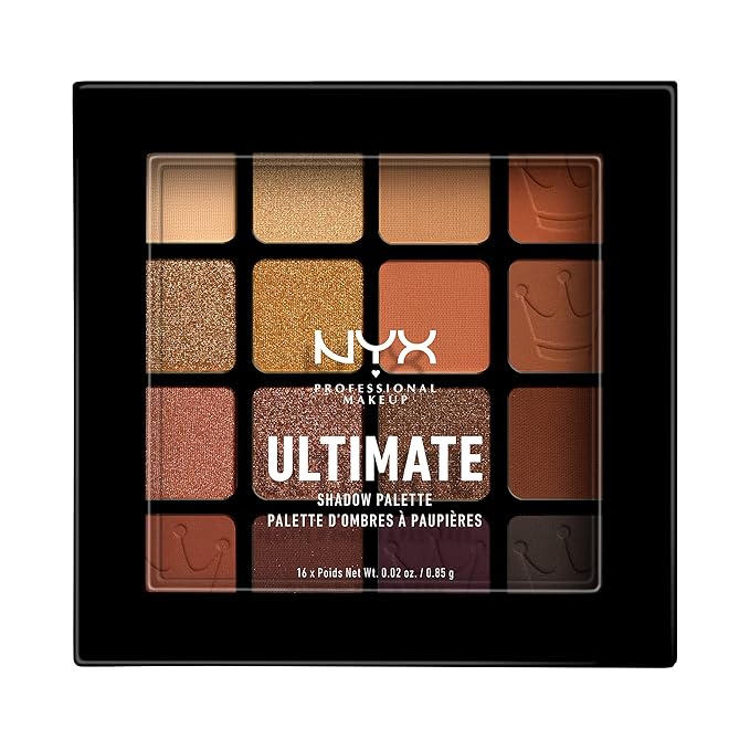 NYX PROFESSIONAL MAKEUP Ultimate Shadow Palette, Eyeshadow Palette - Ultimate Queen-BrightBean Baby