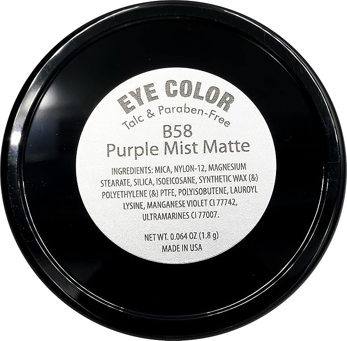 Purple Mist Matte Soft Lilac Mauve Pressed Powder Single Vegan Eyeshadow; Talc, Paraben & Cruelty Free-BrightBean Baby