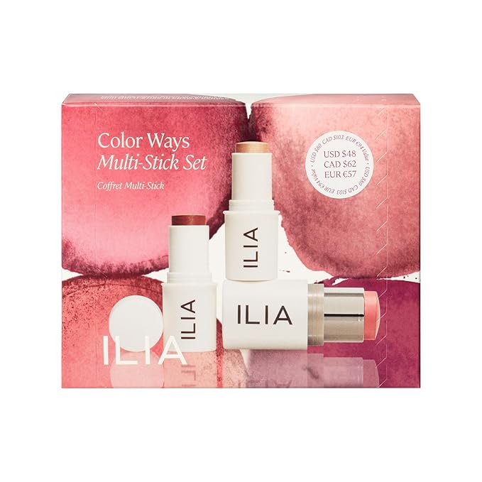 ILIA - Natural Color Ways Multi-Stick Set For Cheeks + Lips | Non-Toxic, Vegan, Cruelty-Free, Clean Makeup-BrightBean Baby