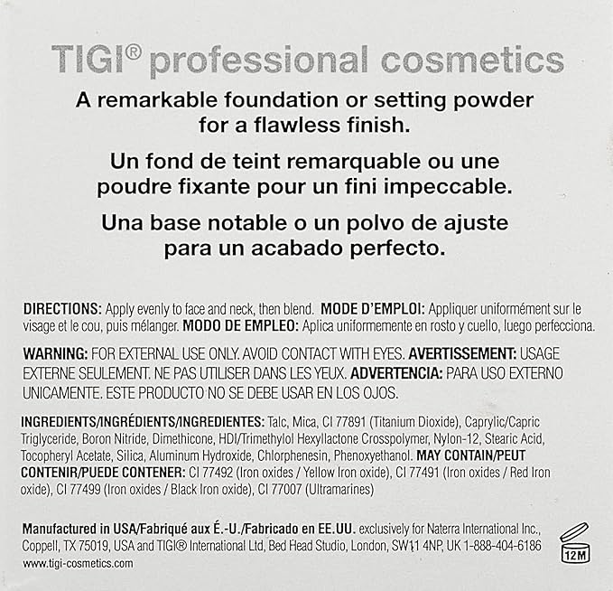 TIGI Cosmetics Powder Foundation, Allure, 0.37 Ounce-BrightBean Baby