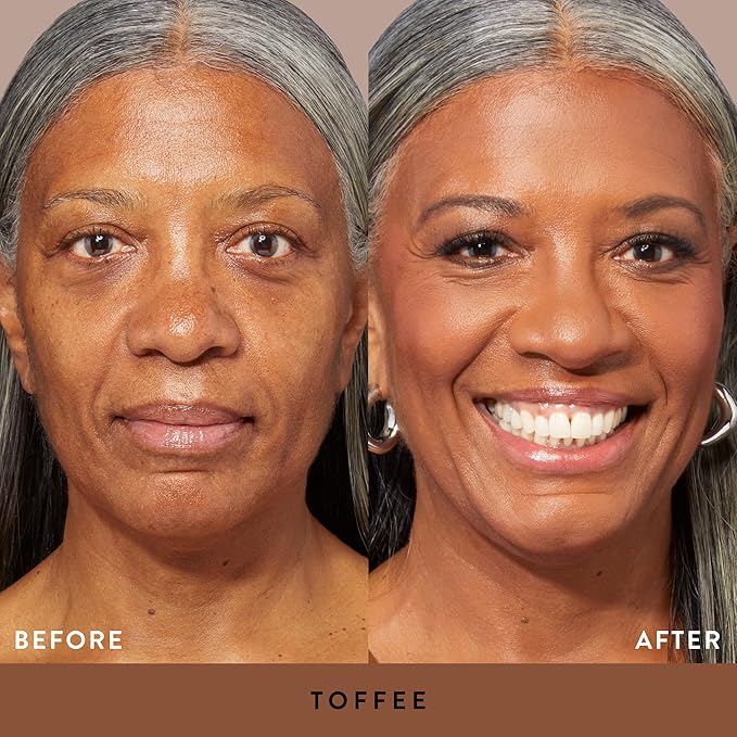 LAURA GELLER NEW YORK Baked Double Take Powder Foundation - Toffee - Buildable Medium to Full Coverage - Matte Finish-BrightBean Baby