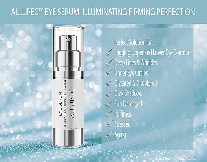 ALLUREC™ Eye Cream Serum: Illuminating Firming Perfection. Best Eye Serum Peptides Cream for Firming Lifting Eyelids Anti- Aging Winkles Bags Dark Circle Puffiness Total Effects.-BrightBean Baby