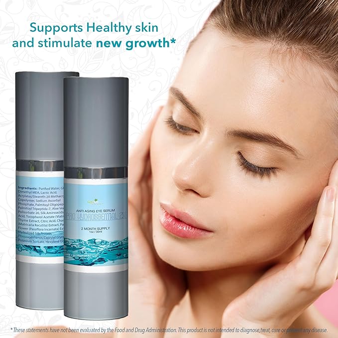 Pro Hydrossential 2x Serum - Anti Aging Eye Serum - Help Improve Dark Circles, Puffy Eyes, Wrinkles, & Eye Bags - Exfoliating Vitamin C Serum with Lactic Acid - Aid Collagen Production & Soothe Skin-BrightBean Baby